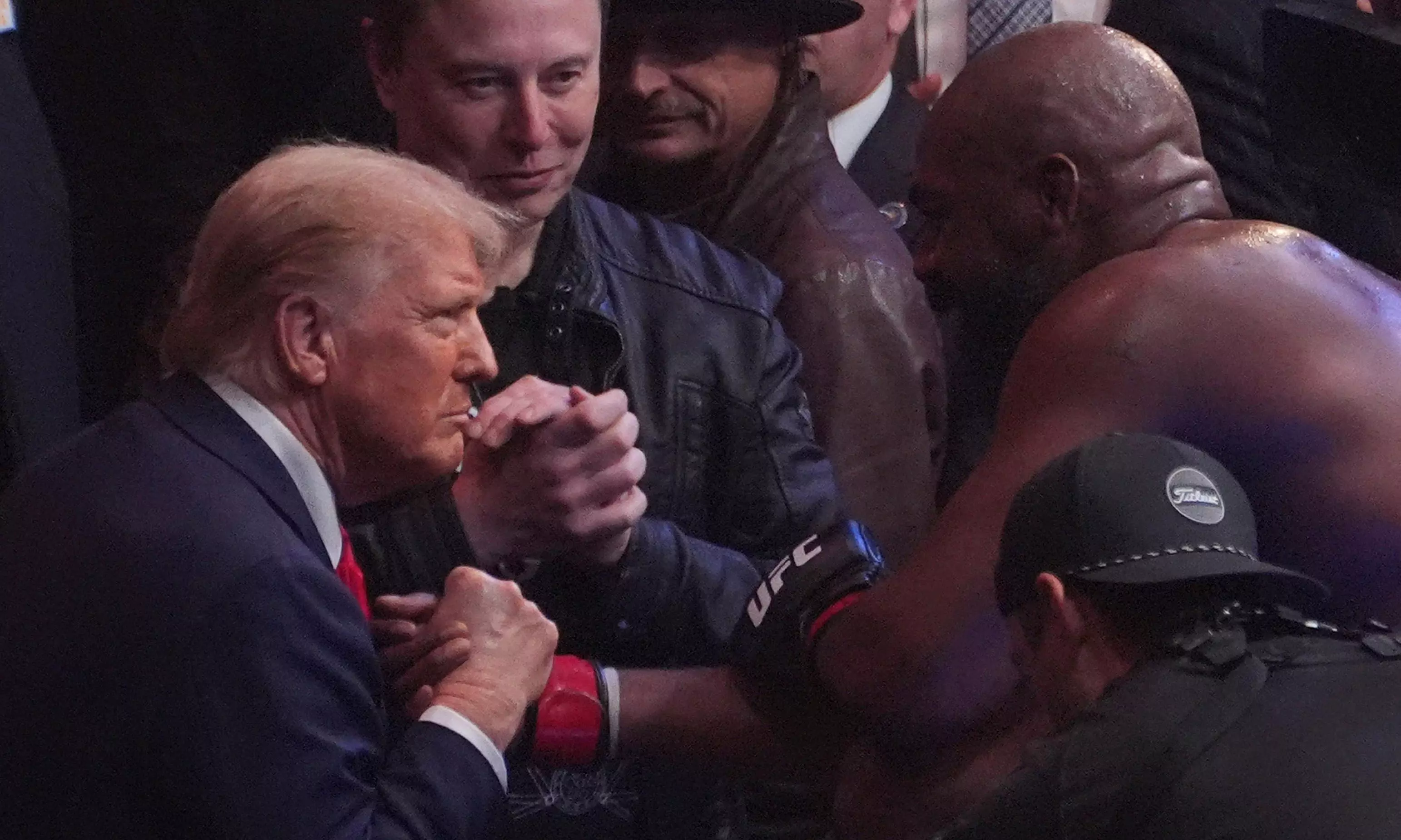 Donald Trump attends UFC championship fight in New York