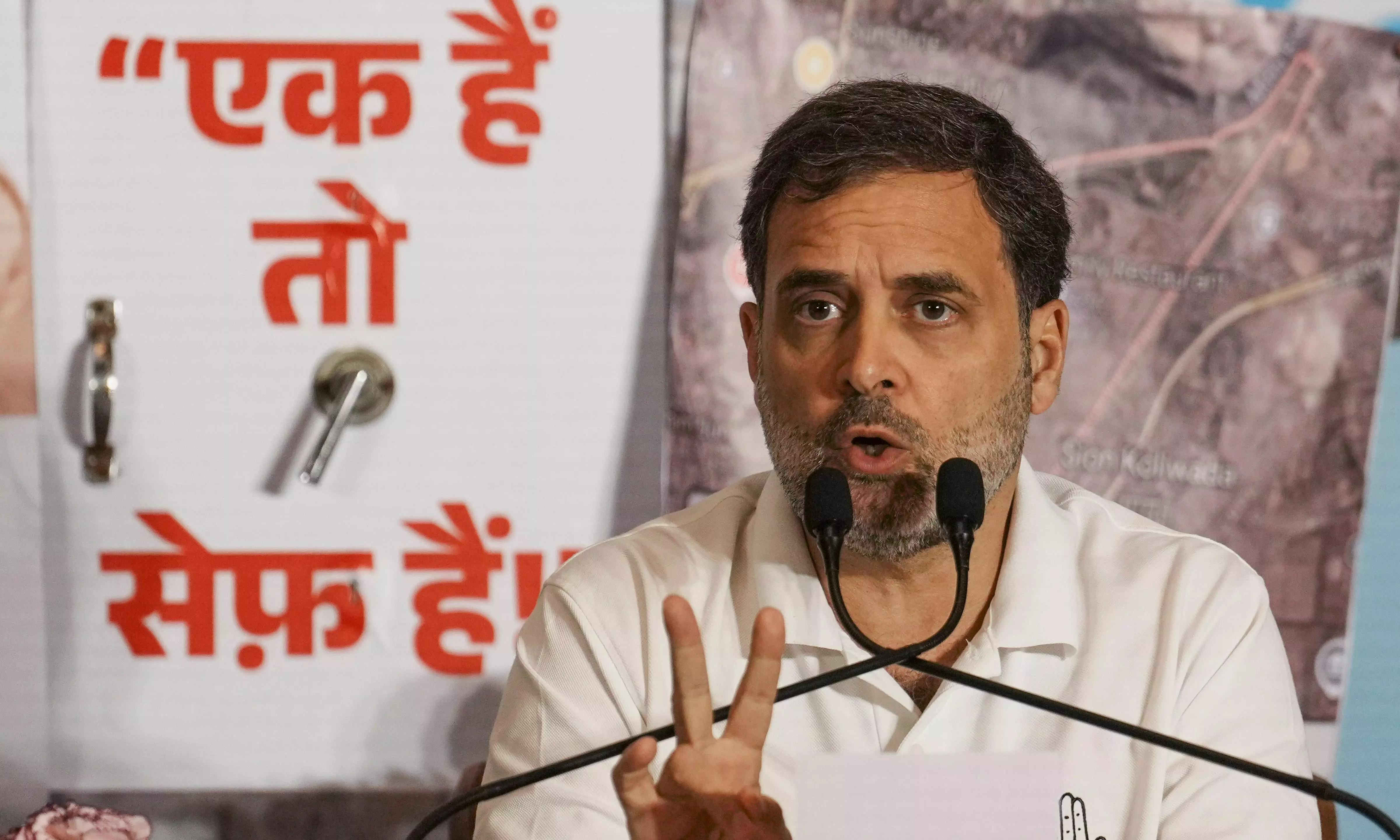 Rahul Gandhi mocks PM Modis Ek hai toh safe hai slogan