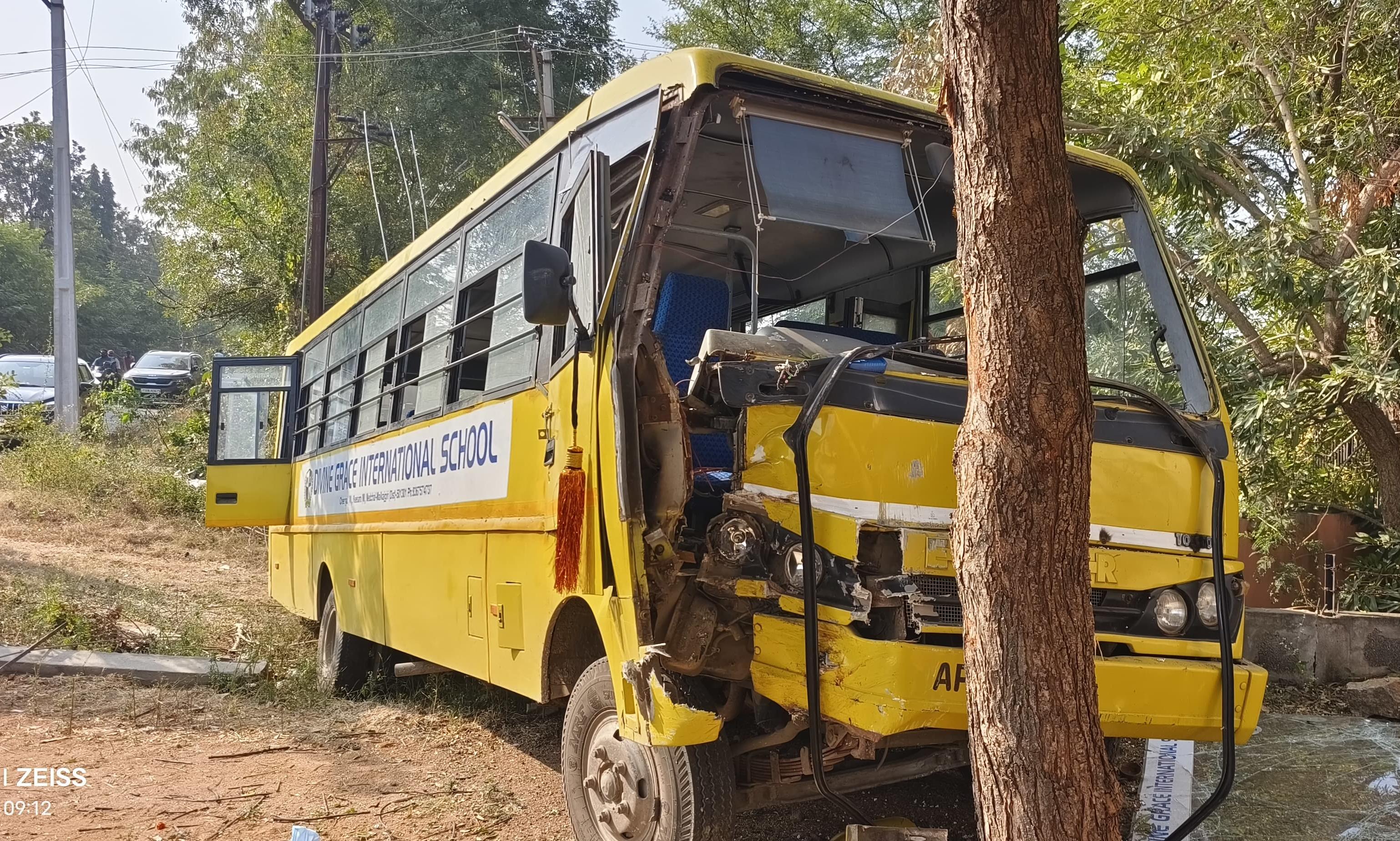 Student hurt in Telangana school bus accident