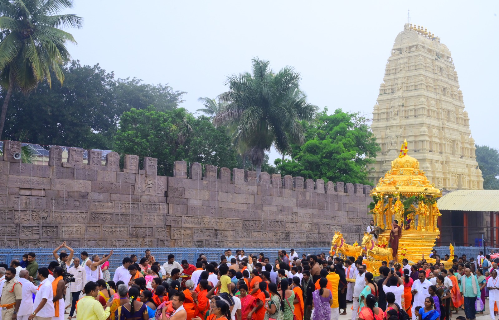 Swarna Rathotsavam conducted at Srisailam