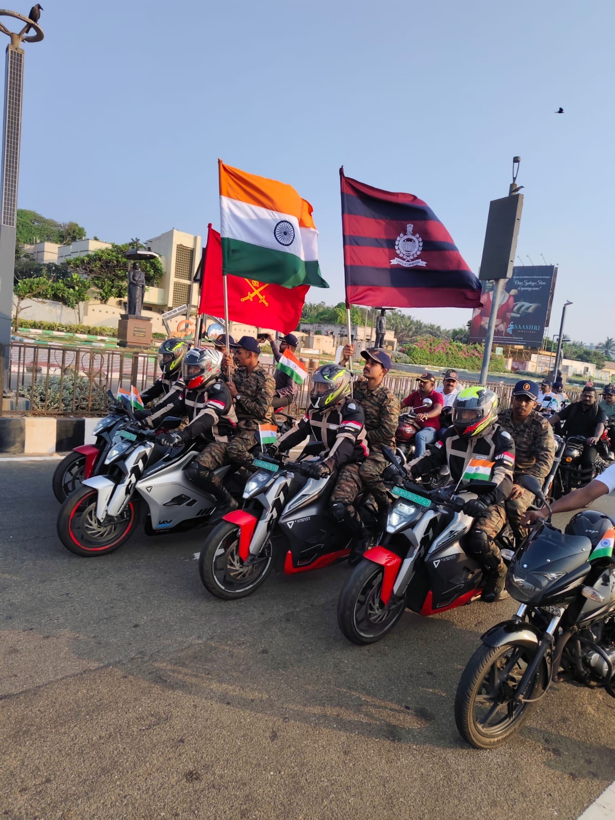 Madras Sappers’ e-bike rally reaches Ongole