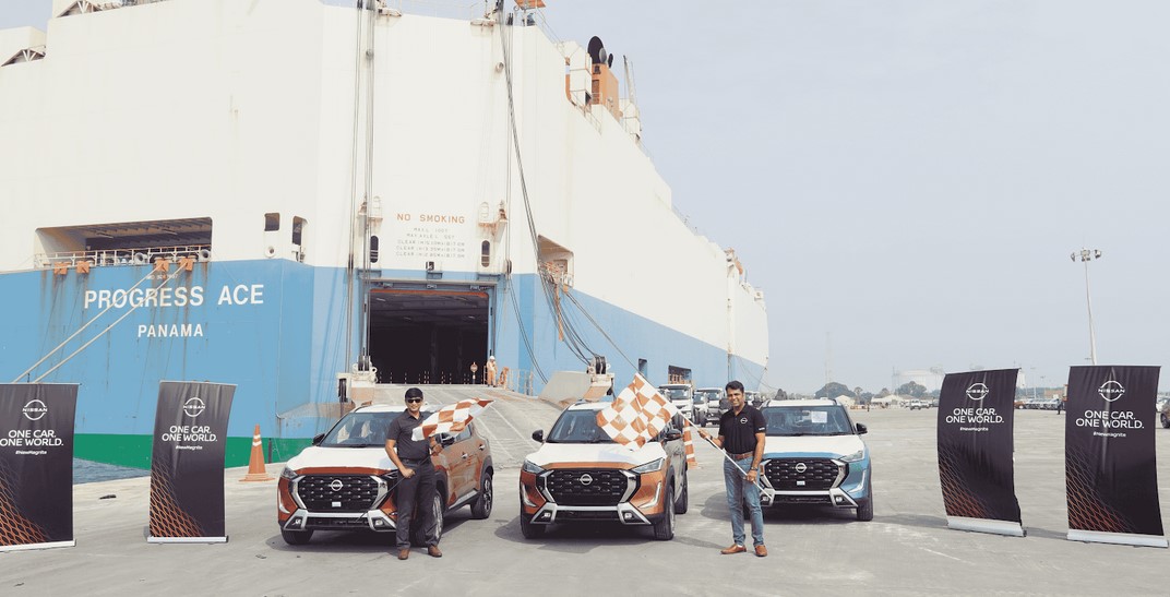 Made-in-India new Japanese Magnite SUV exported to South Africa