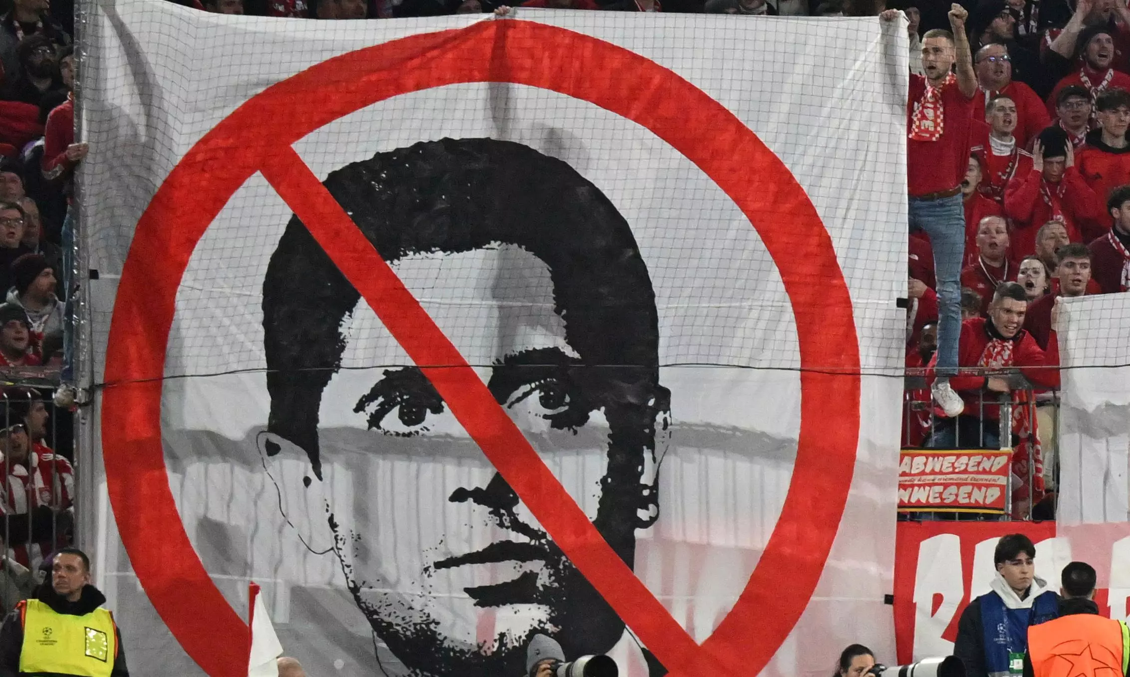 Champions League: Bayern Munich fans protest against PSG president Nasser Al-Khelaifi