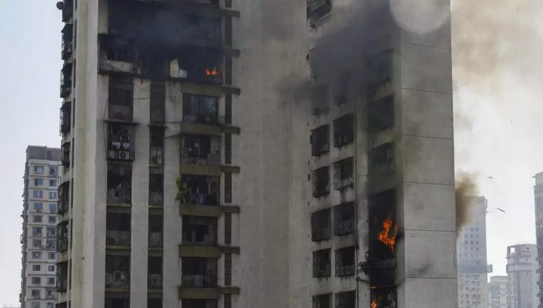 Fire in South Mumbai High-Rise Injures Three