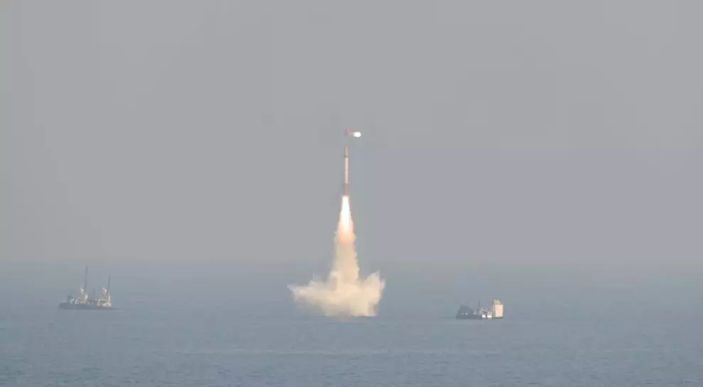 India tests K-4 nuclear-capable ballistic missile from nuclear submarine INS Arighaat