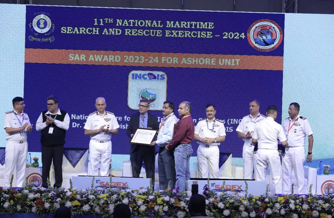 Incois Wins 2023-24 SAR Award for Innovative Search & Rescue Tools