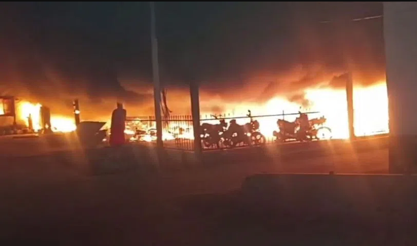 Massive Fire at Varanasi Railway Station Destroys 200 Vehicles