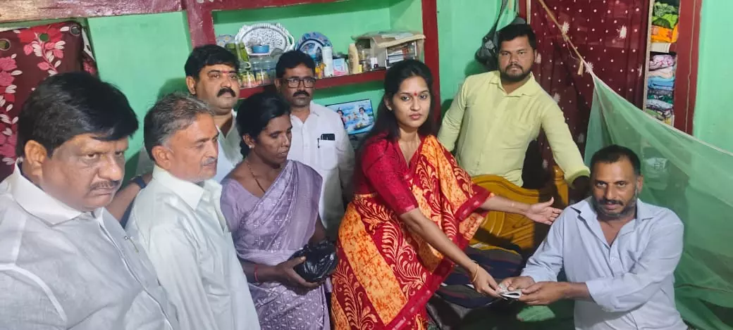 Bandaru Sravani Sri Distributes Pensions Under NTR Bharosa Programme