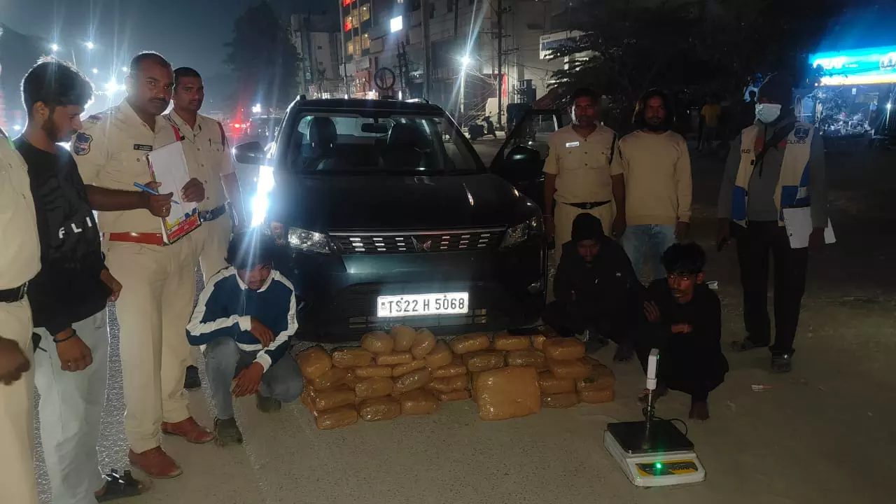 Cyberabad SOT Police Seize Ganja Worth Rs17.85 Lakh