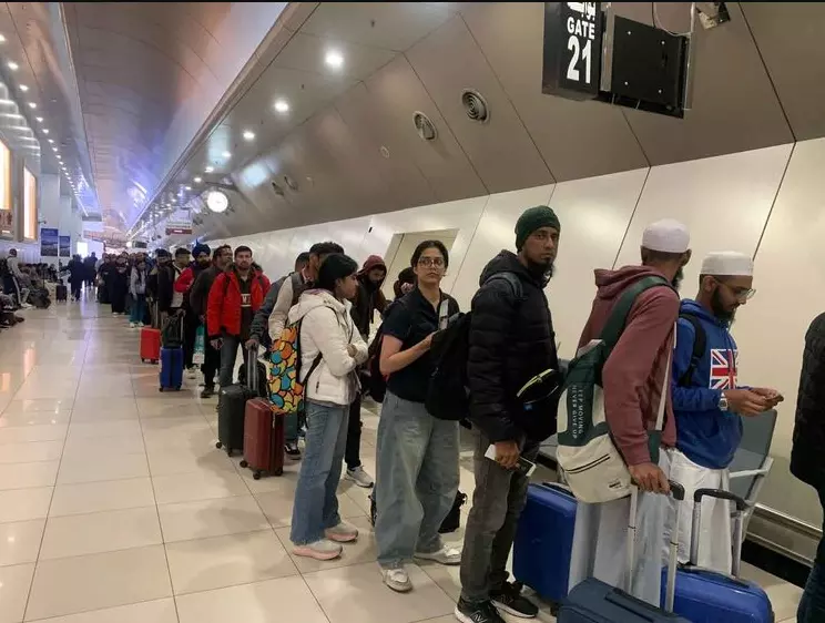 Indian passengers stranded at Kuwait airport depart for Manchester