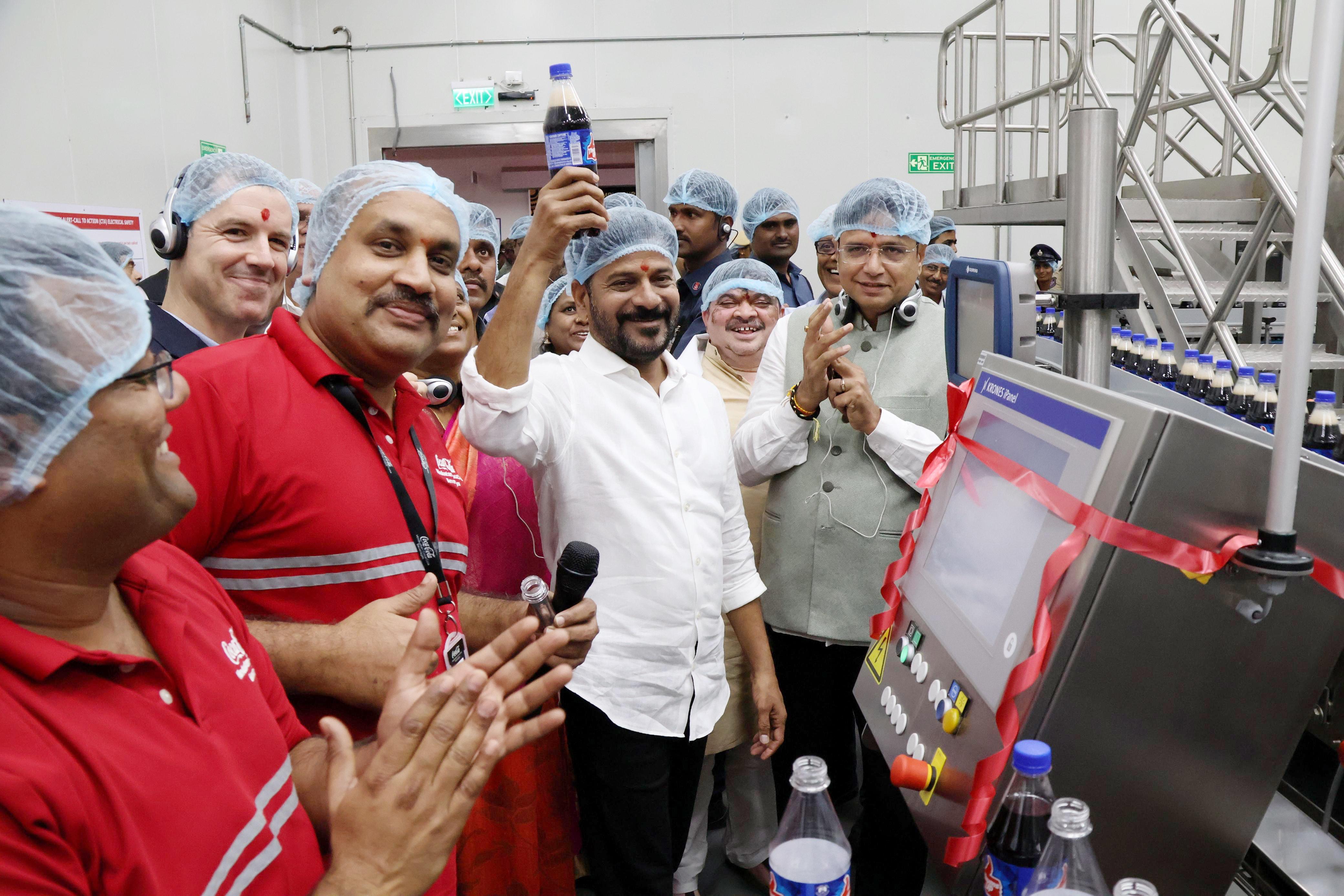 Revanth Inaugurates Coca-Cola’s Second Plant in Telangana