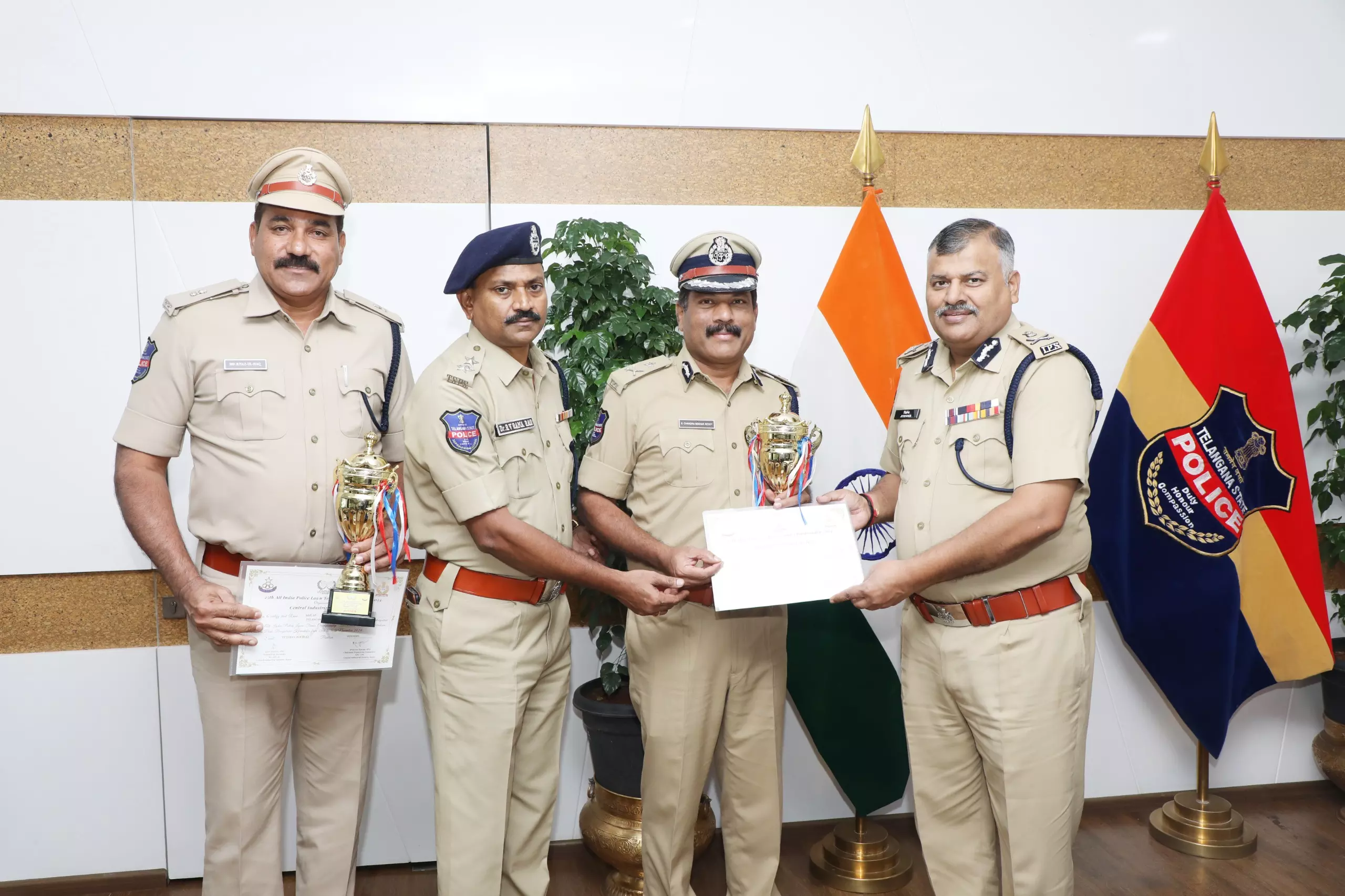 Telangana Cops Bag Gold in Tennis Championship