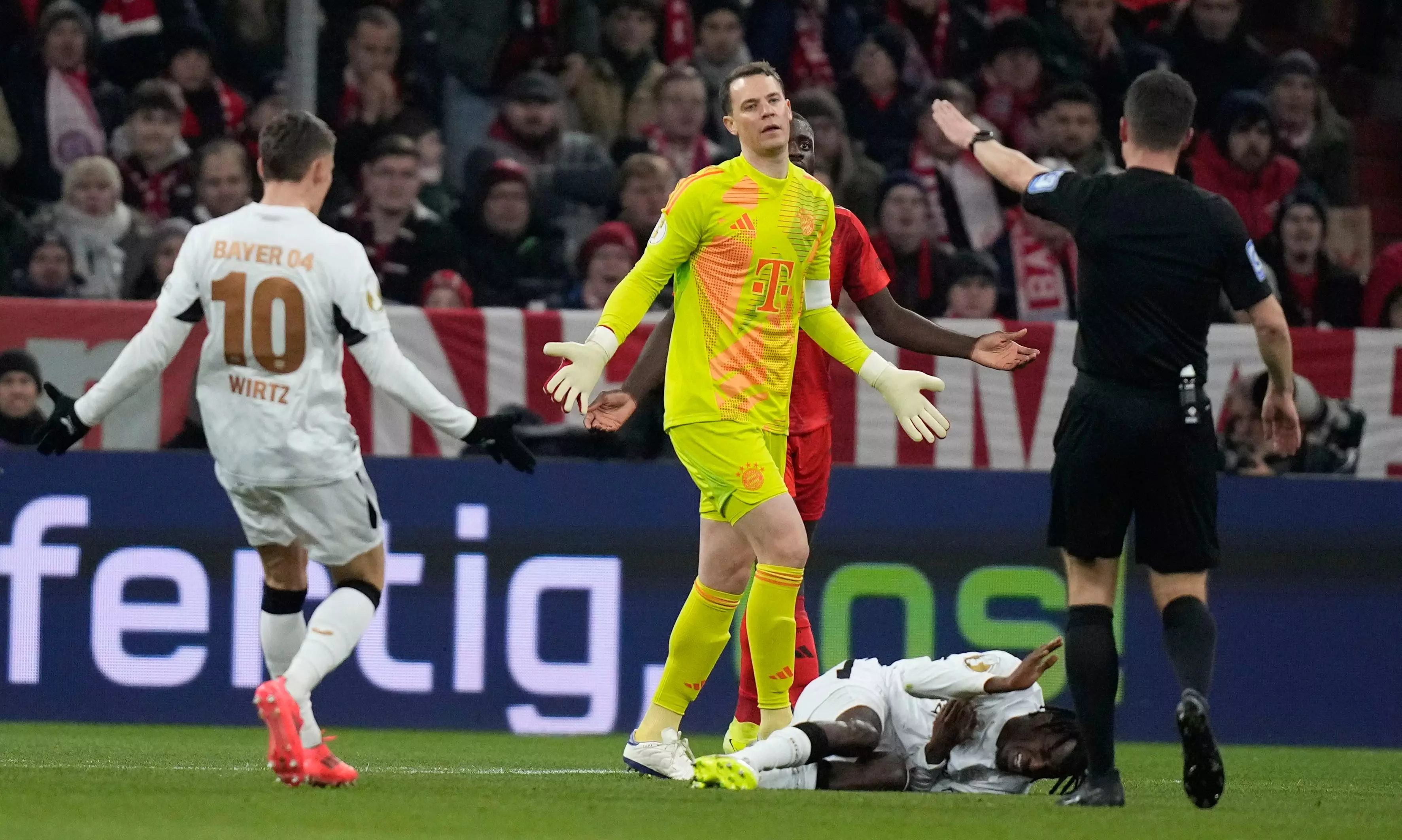 Bayern Munichs Manuel Neuer sent off for first time in 866-game career