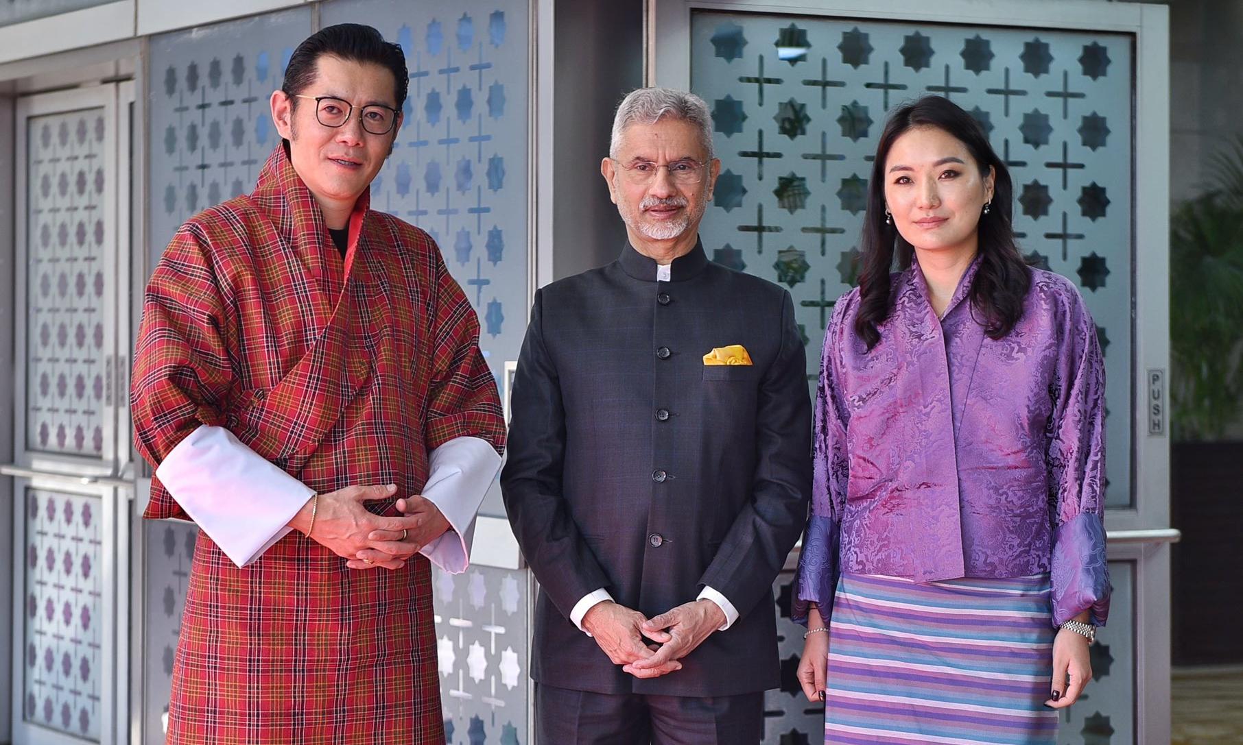 Bhutan's King and Queen arrive in New Delhi for two-day visit