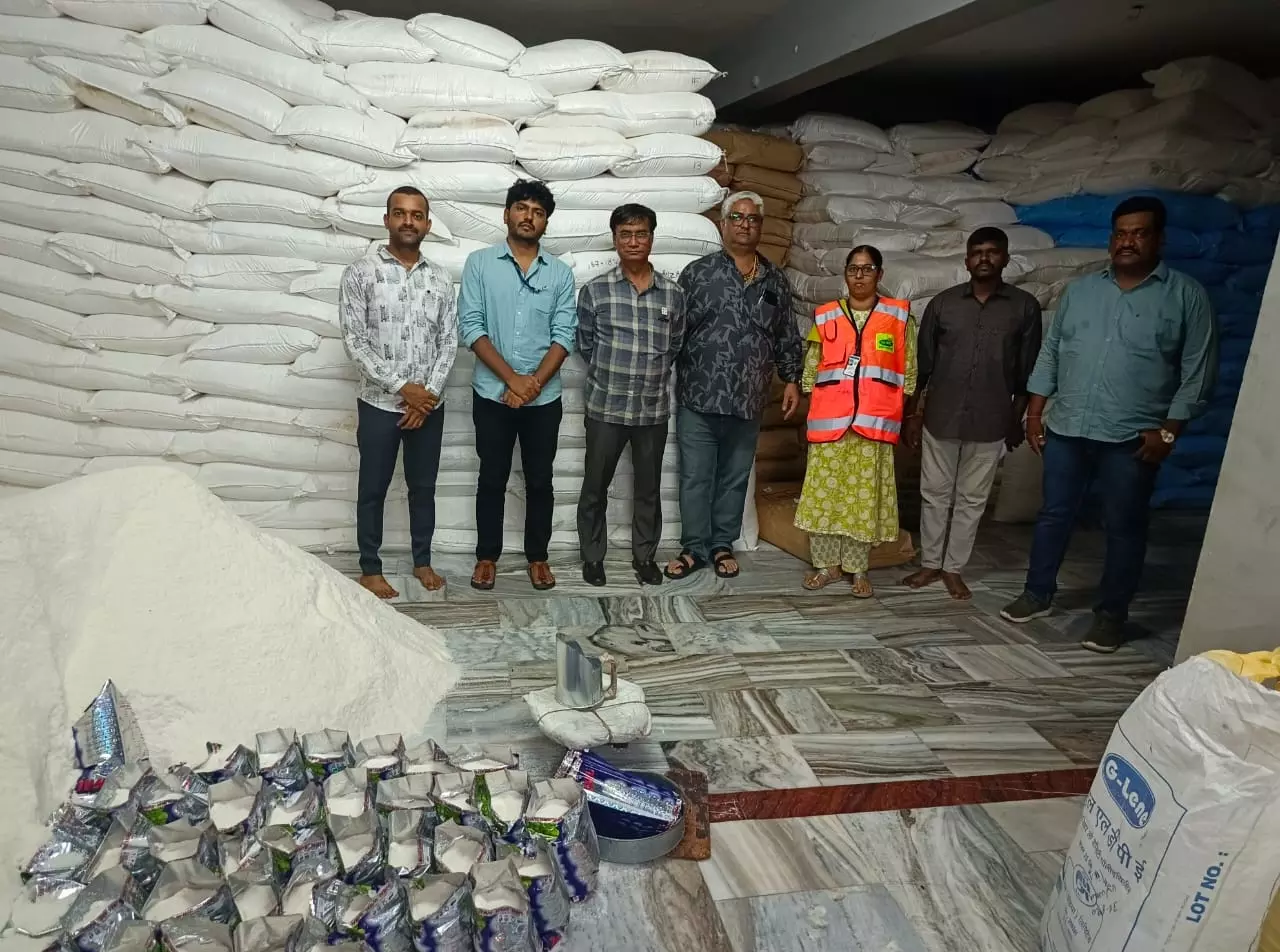 Food safety officials seize 60,050 kgs coconut powder in Begum Bazaar