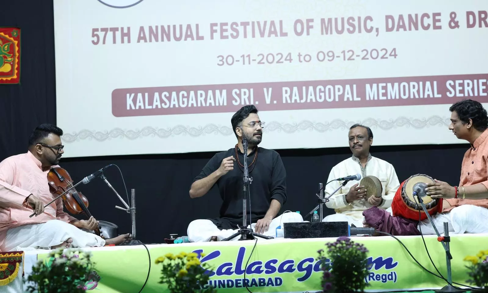 Vidwan Bharat Sundar Shines in Concert at Kalasagaram’s 57th Annual Festival