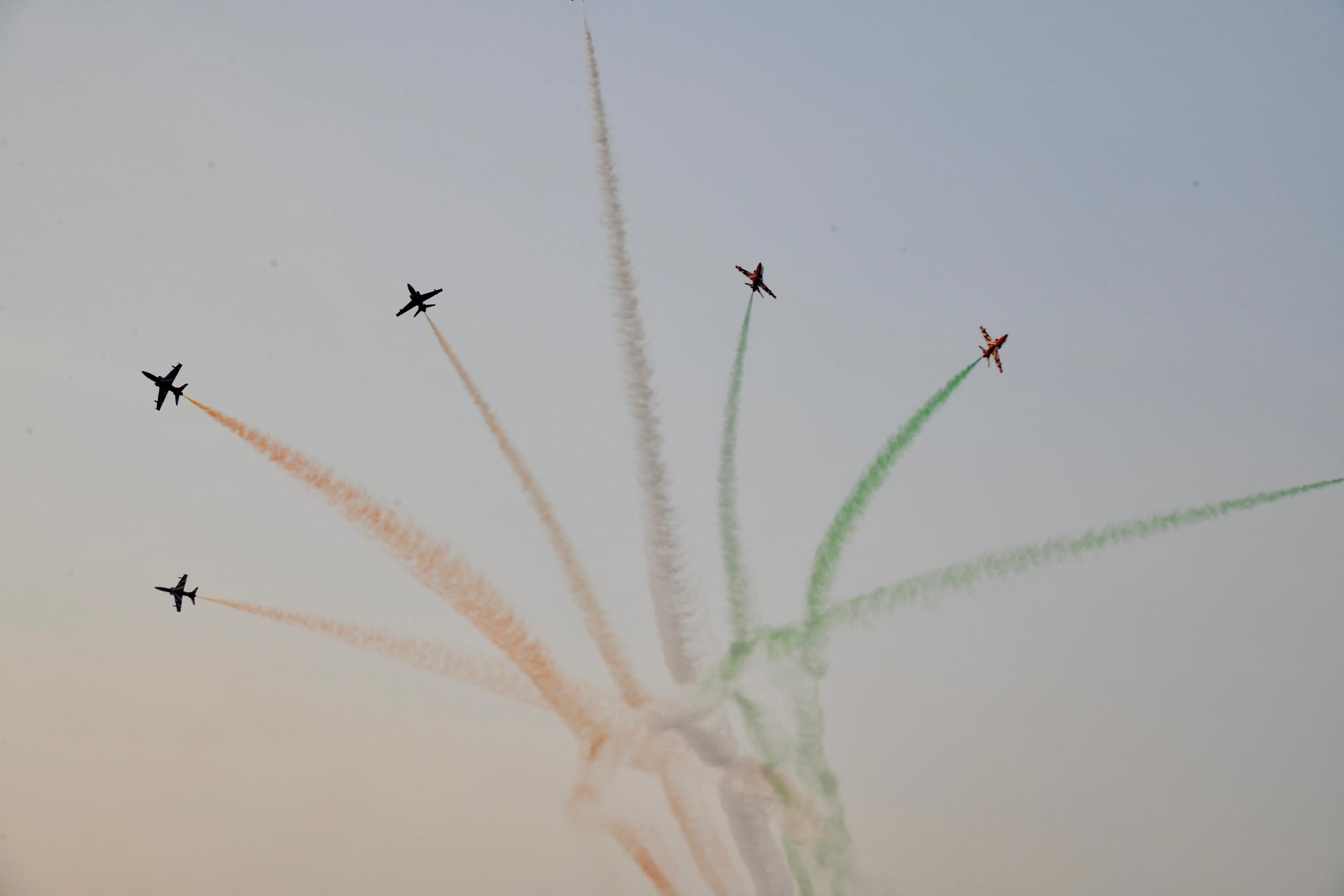 Surya Kiran Aerobatic Team Dazzles Hyderabad in Aerial Show