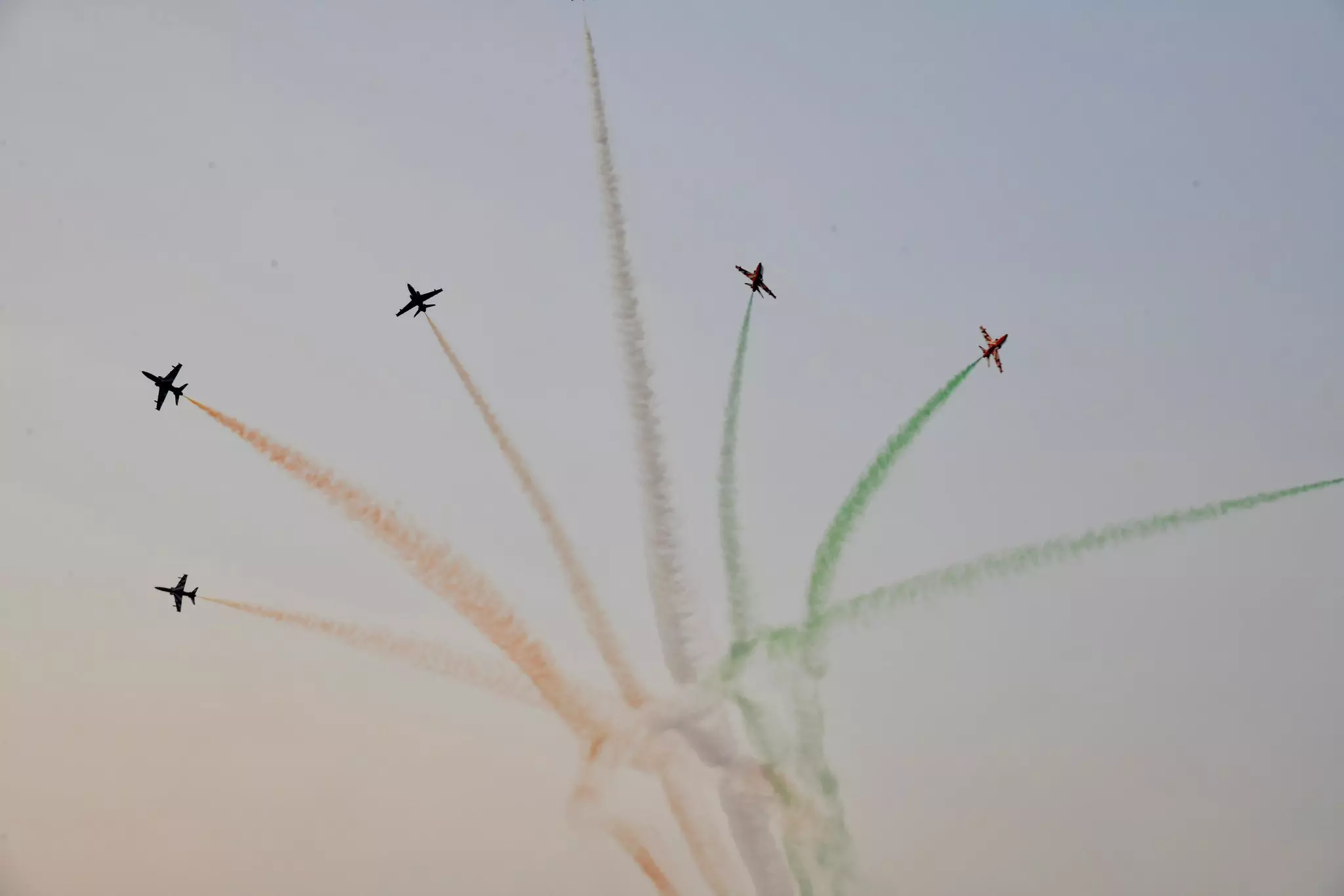 Surya Kiran Aerobatic Team Dazzles Hyderabad in Aerial Show