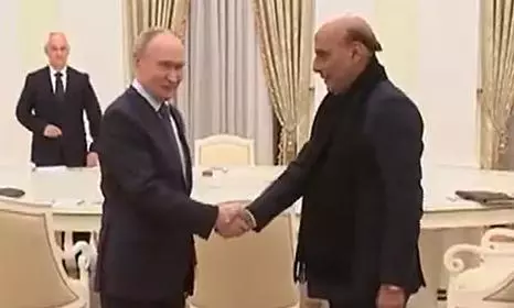 India-Russia Friendship Higher than Highest Mountain, Deeper than Deepest Ocean: Rajnath Singh Tells President Putin