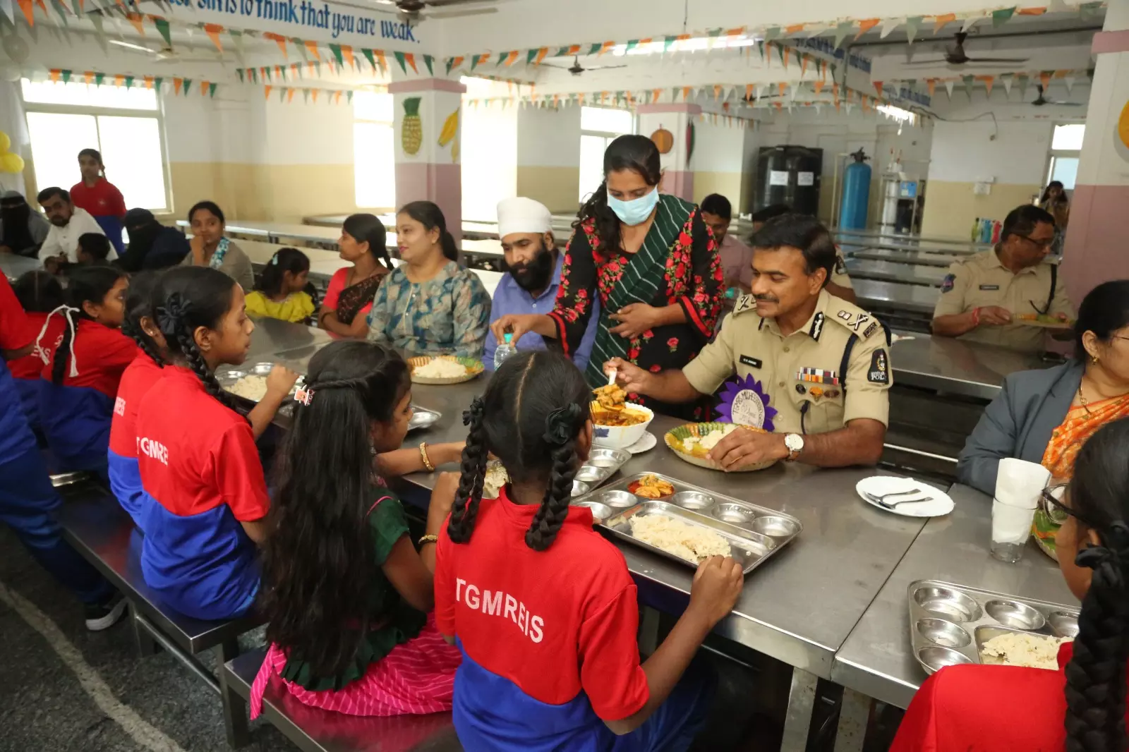 Police Commissioner Visits Telangana Minorities Residential Schools