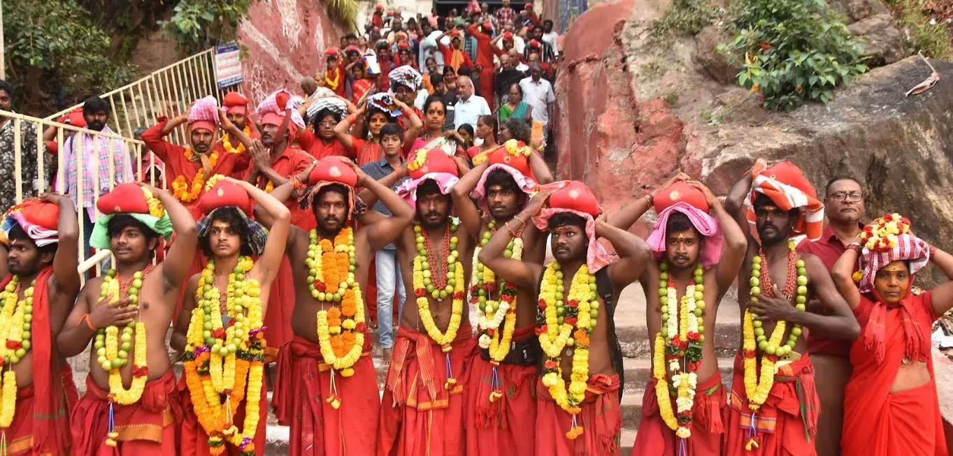 Bhavani Deeksha Viramana begins at Durga Temple