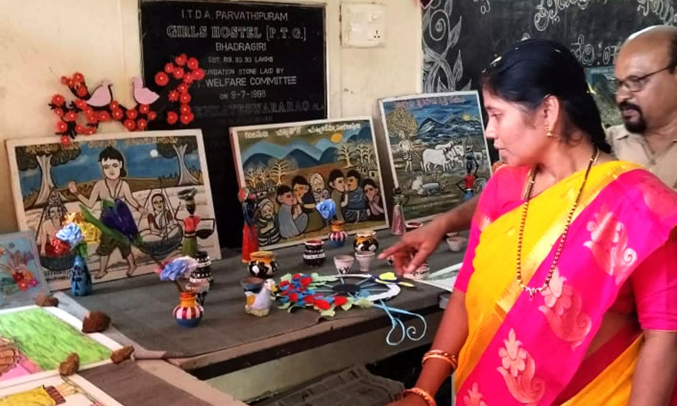 Bhadragiri School Showcases Artistic Talents of Tribal Students