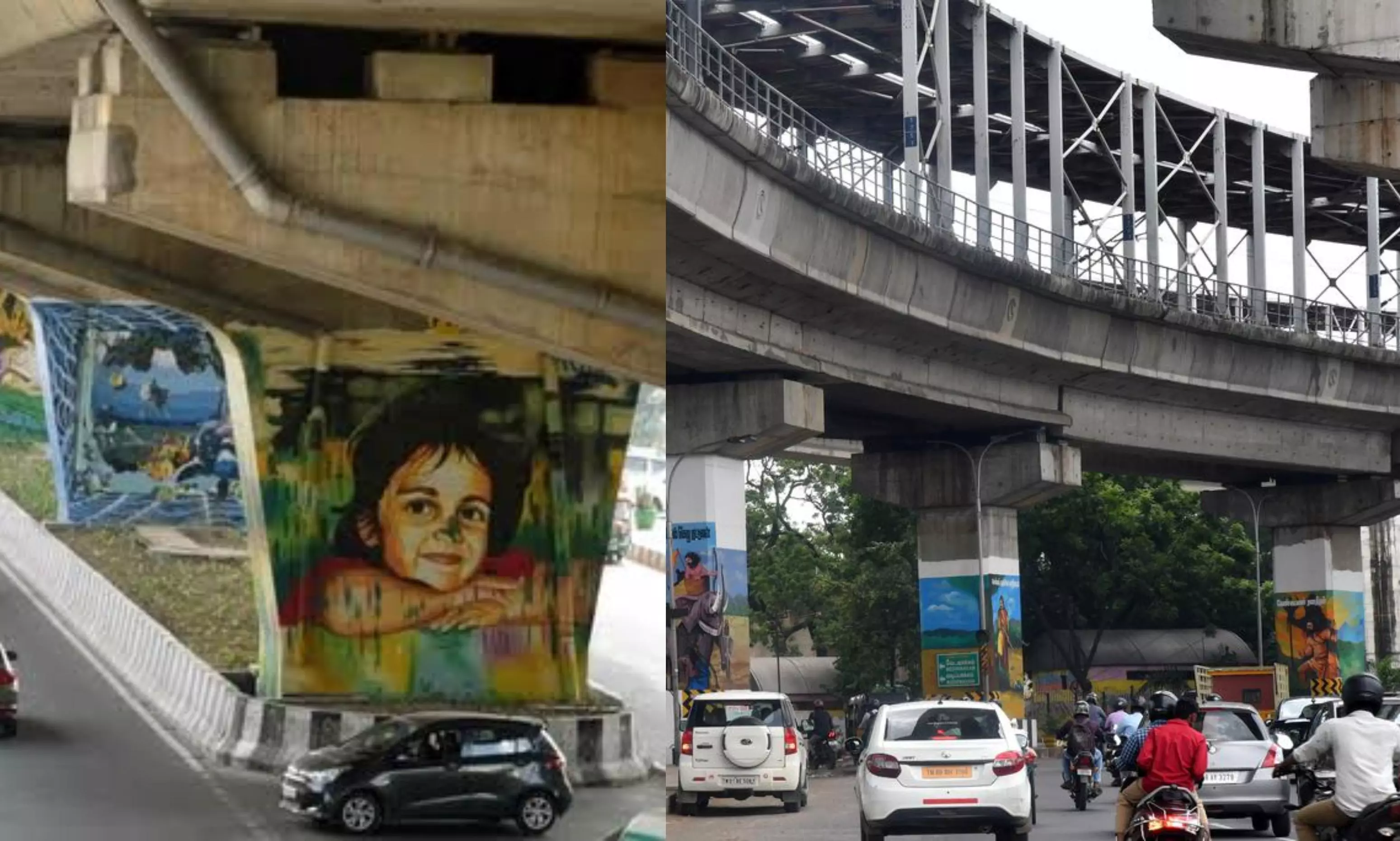 Hyderabad Metro Rail Missing from City Beautification Efforts