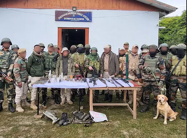 Indian Army in joint operation recovers arms and ammunition in Manipur