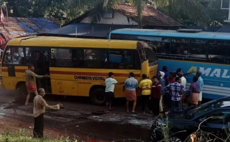 Kerala: 1 dead, 15 other students injured after bus overturns in Valakkai area of Kannur district