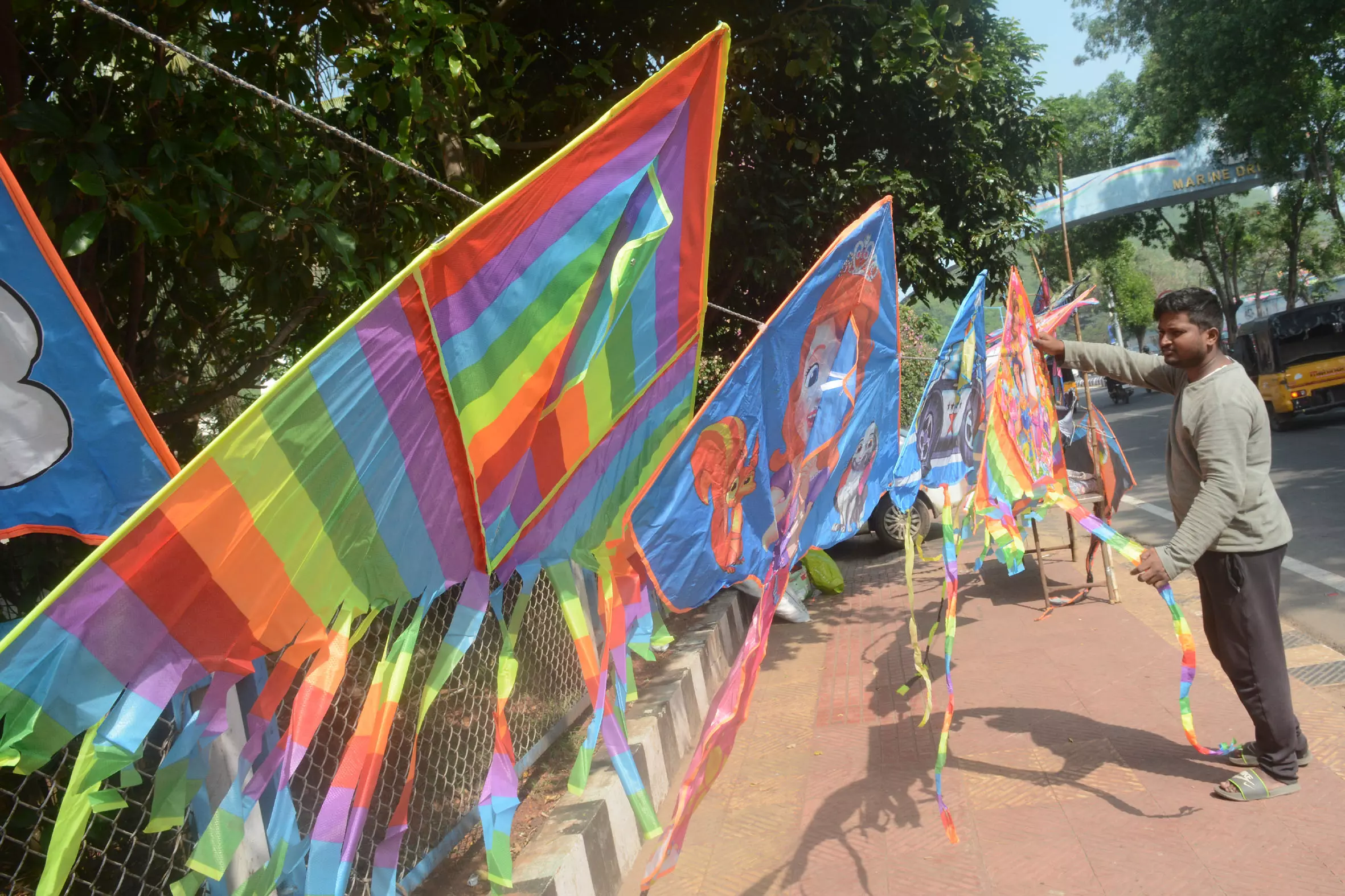 Vizag kite vendors gearing up for Sankranti with ban on manja