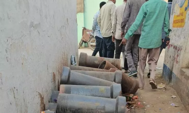 Sewer pipes lying for over a year in narrow lane, complain Chille Moula Ali residents