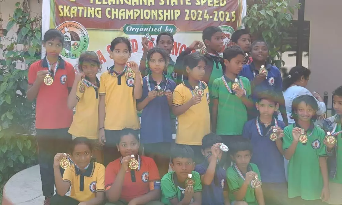 Veritas Sainik School wins 5 golds at Speed Skating