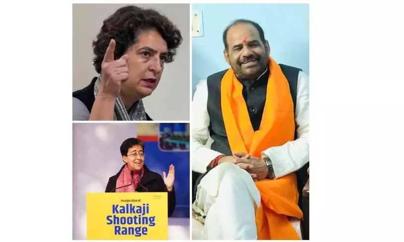 Bidhuri Sparks Controversy with Remarks on Priyanka Gandhi, Atishi