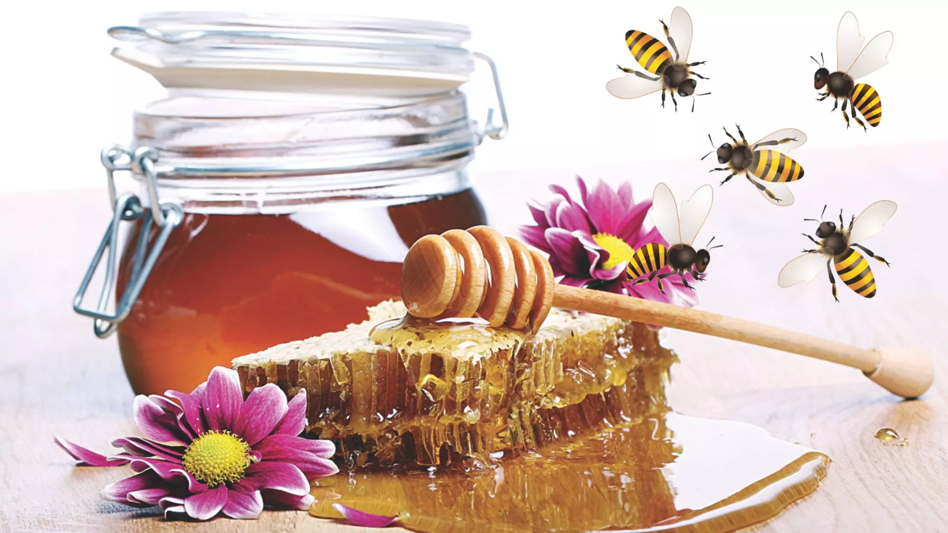 A sweet relief by busy bees