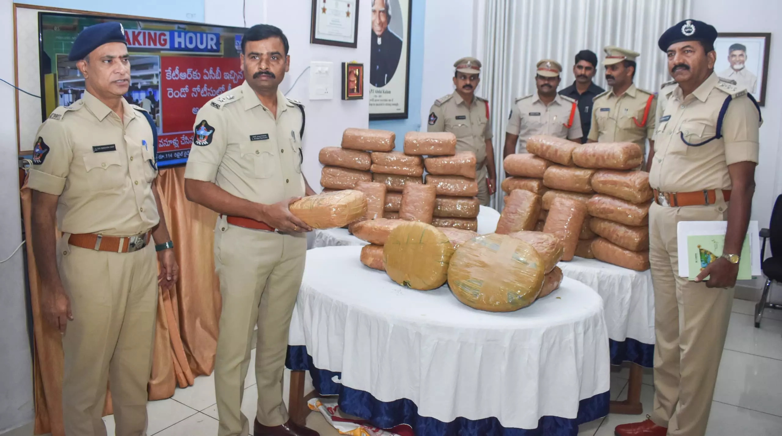 Tirupati police seize ganja worth Rs25.5 lakh