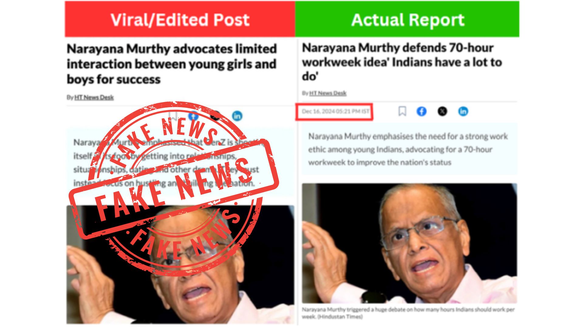 Fact Check: Claims About Narayana Murthy Calling for Limiting Gender Interactions is Fake