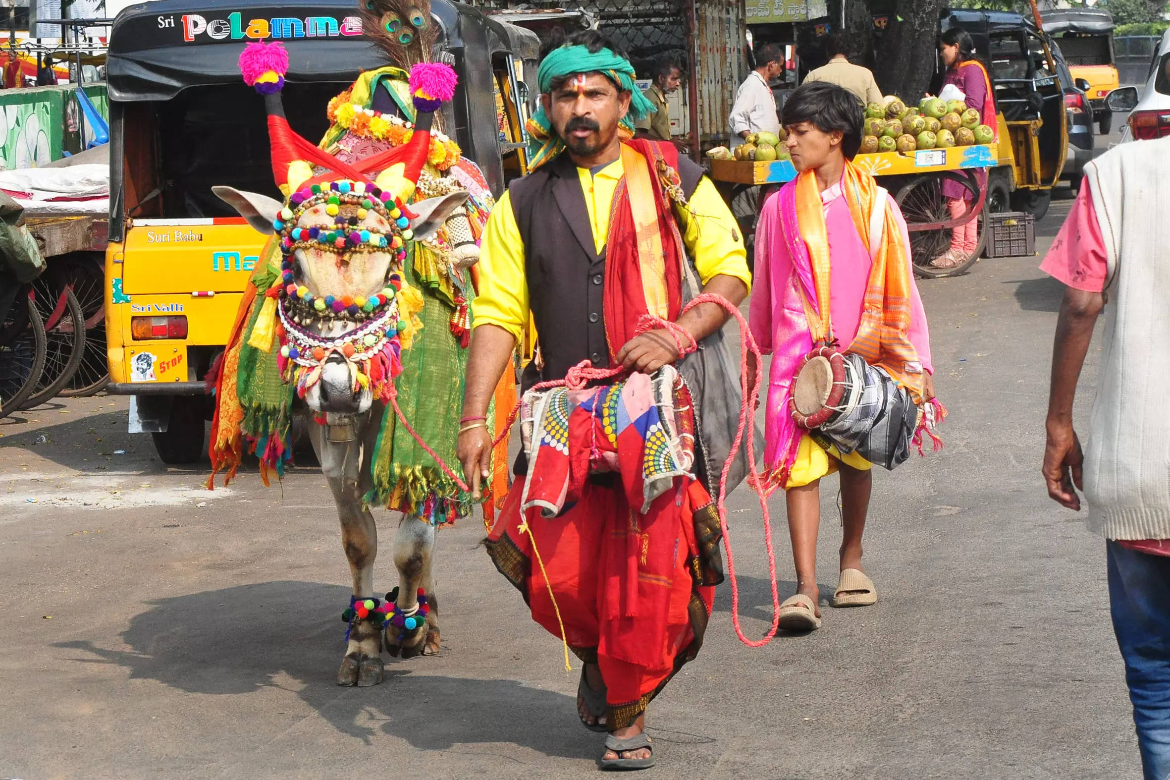 Gangireddu community arrives in Vizag to uphold Sankranti traditions