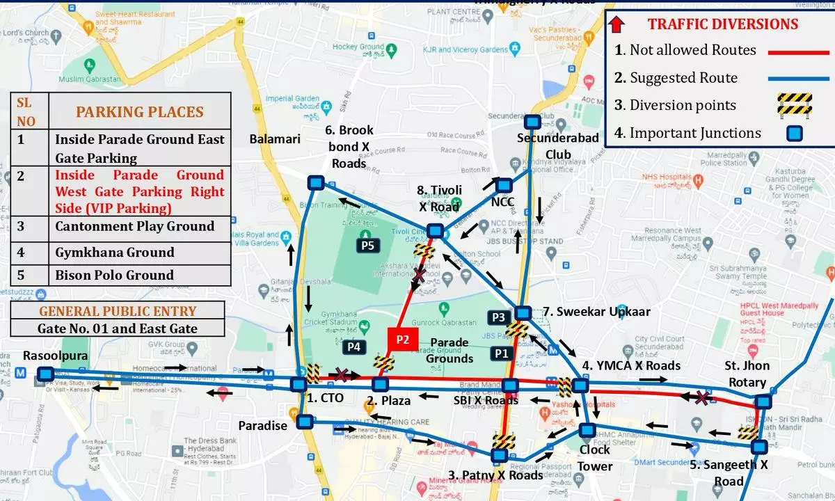 Traffic Restrictions Imposed for Secunderabad Kite Festival