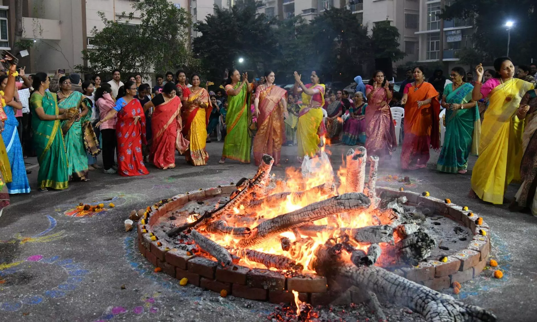 Hyderabad wakes up to Bhogi bonfire