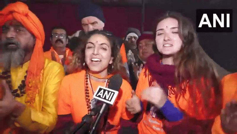 Foreign devotees flock to Triveni Sangam for first Amrit Snan of Maha Kumbh