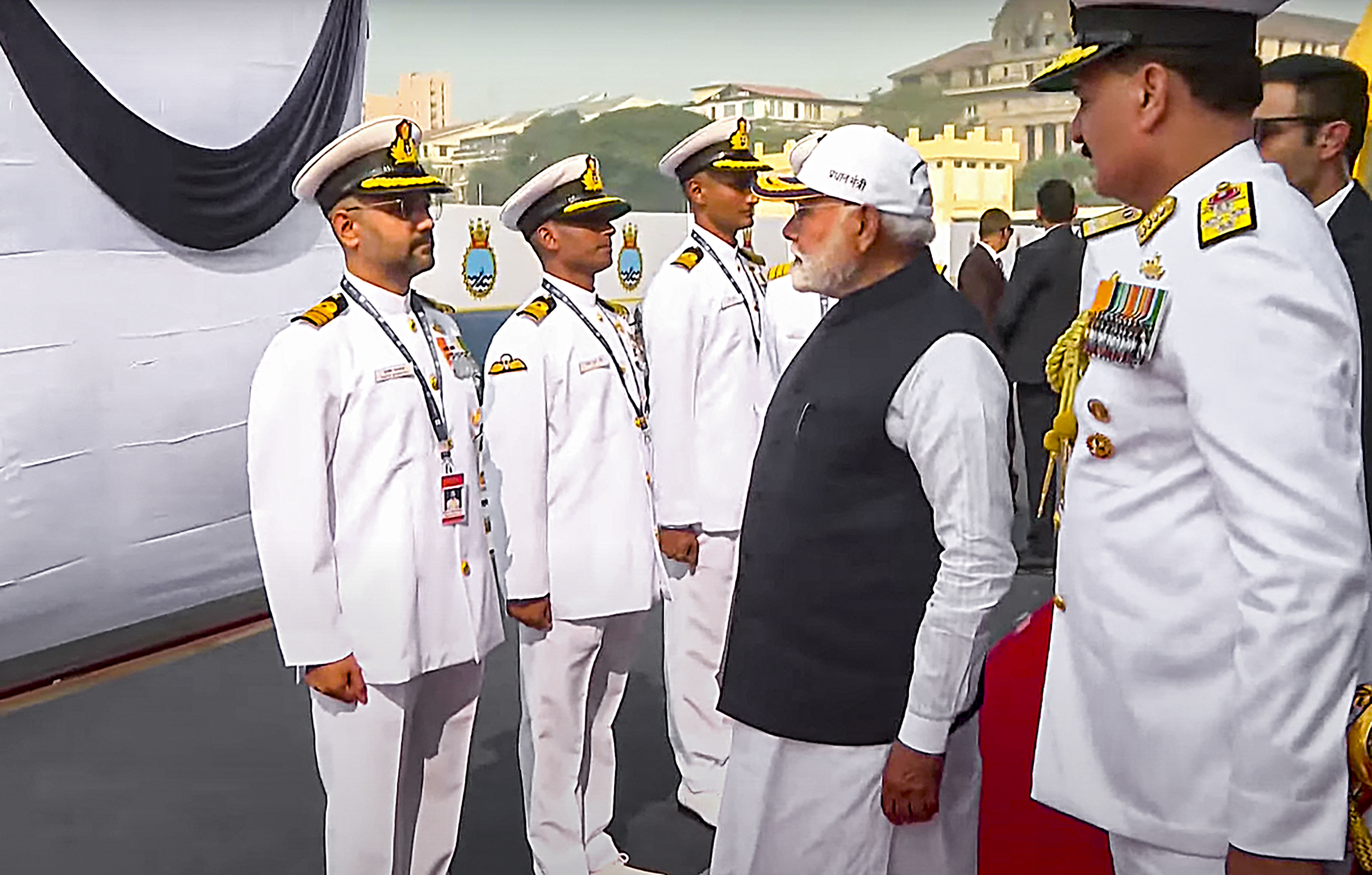 Three naval warships commissioned in Mumbai; PM Modi attends event