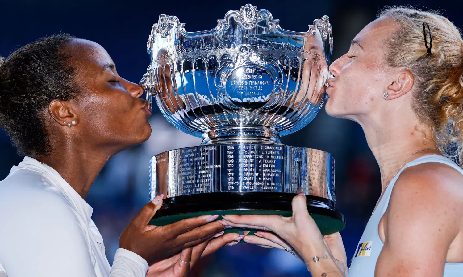 Taylor Townsend and Katerina Siniakova win womens doubles at the Australian Open