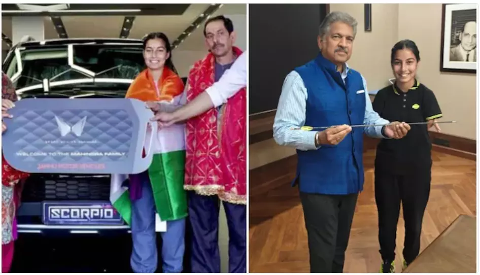 Anand Mahindra gifts Scorpio-N SUV to armless archer Sheetal Devli